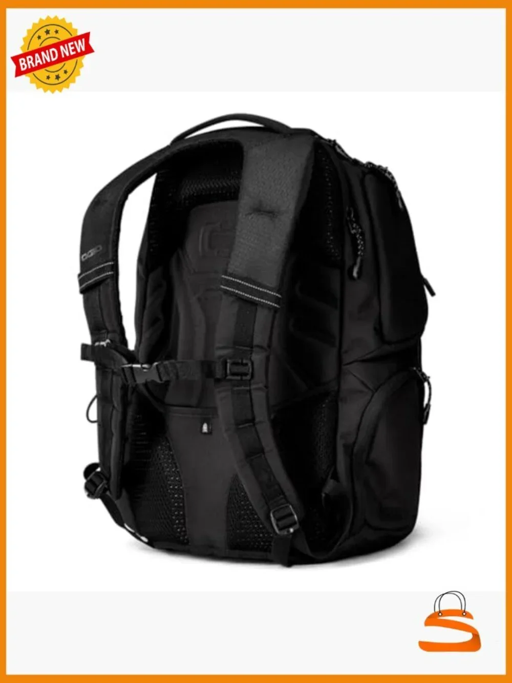 25L Laptop Backpack with 23 Pockets, Water Resistant, Adjustable Straps